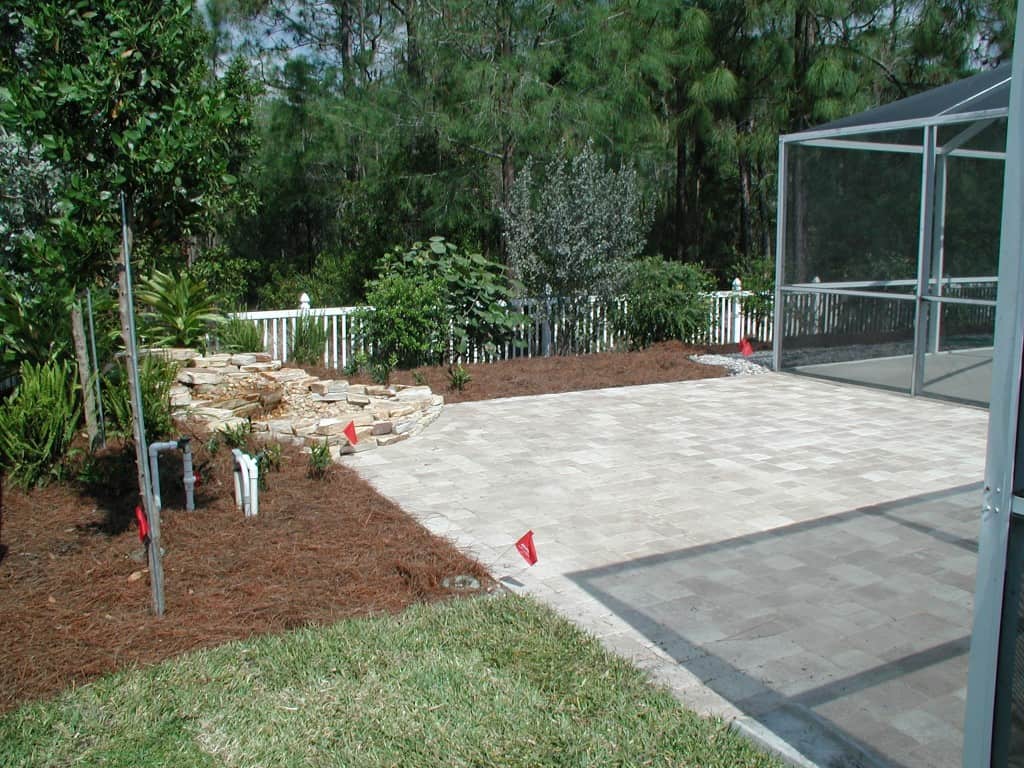 Fort Myers Residential Water Feature, Paver Patio, New Landscaping