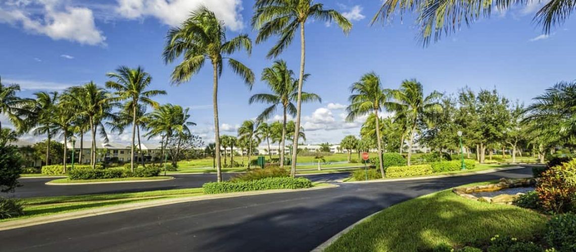 Gated community condominiums in South Florida